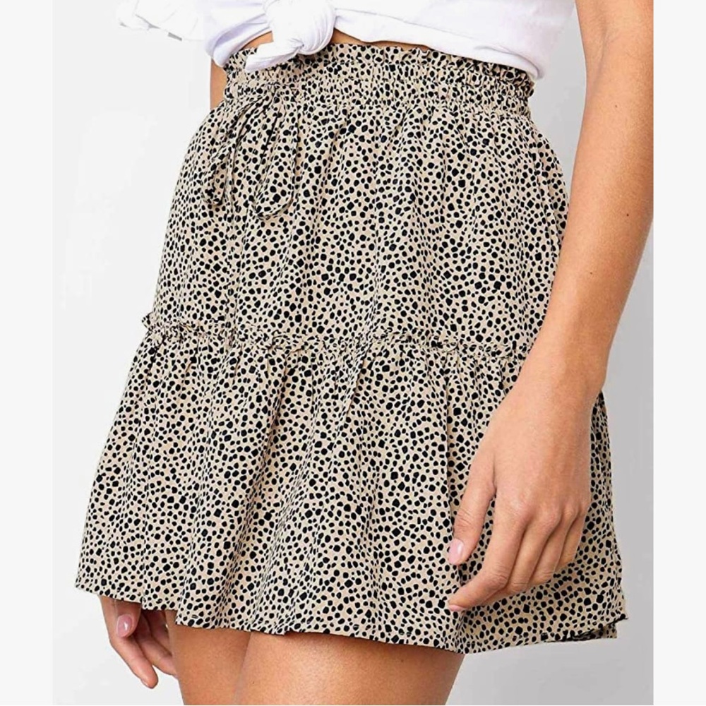 Cheetah Print Tiered Skater Skirt XXL NWOT